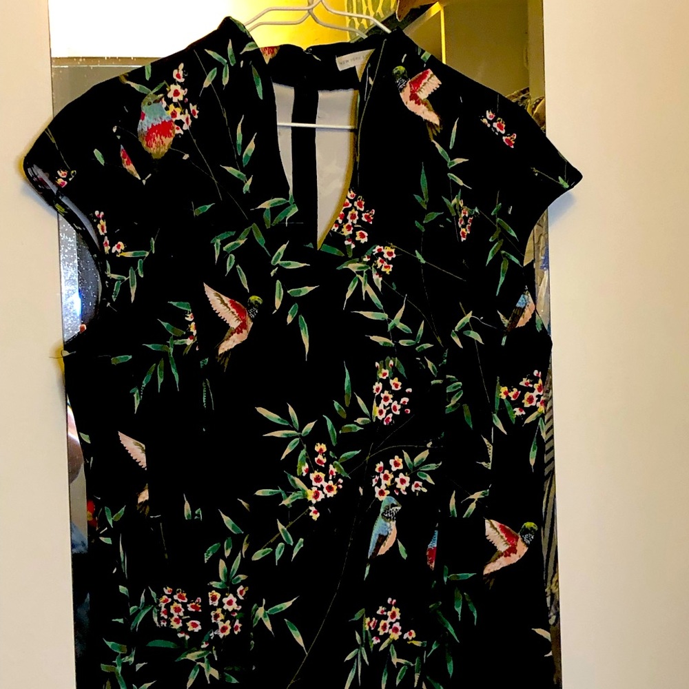 High Collar Short Sleeve Top